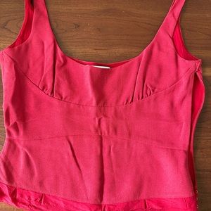 Red Prada side zip crop top
